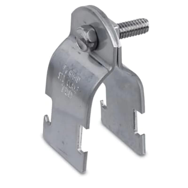 Strap, 14 Gauge, Tubing Outer Diameter 3/8 Inch, Electro-Galvanized Steel