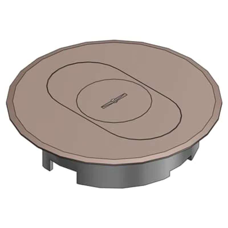 Cover for Round Floor Box, Diameter 5.69 Inches, Color Caramel, Non-Metallic, For use with 1-1/4 Inch NPS