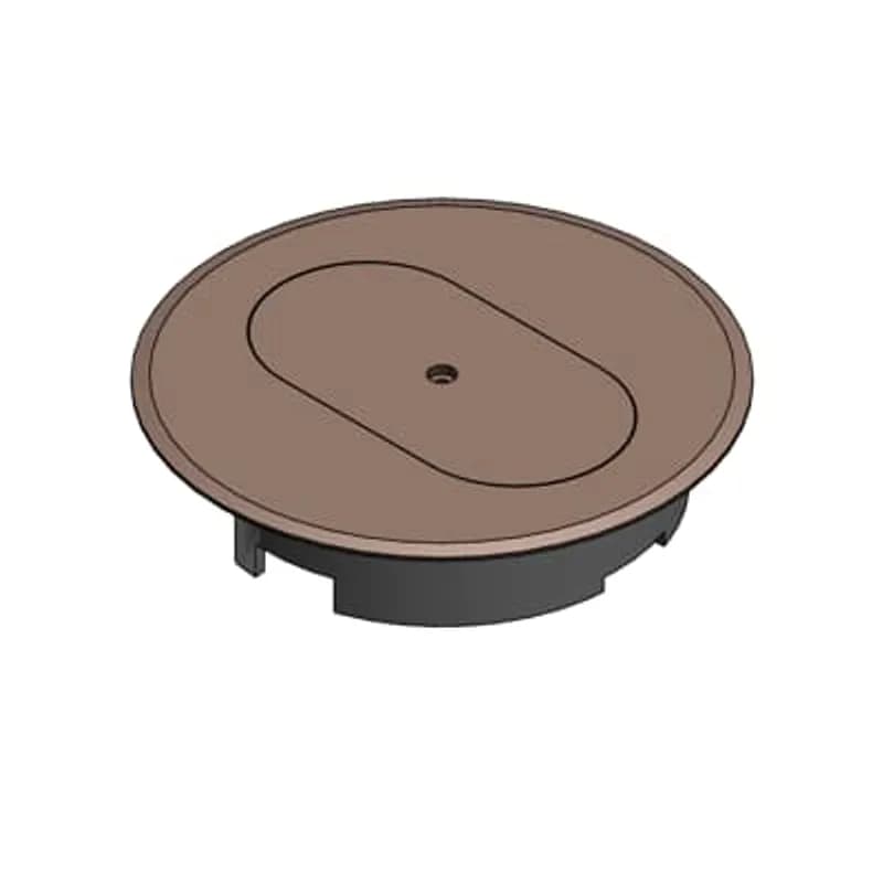 ABB - Installation Products E97DSC - Cover for Round Floor Box, Diameter 5.69 Inches, Color Caramel, Non-Metallic, For use with Duplex Devices
