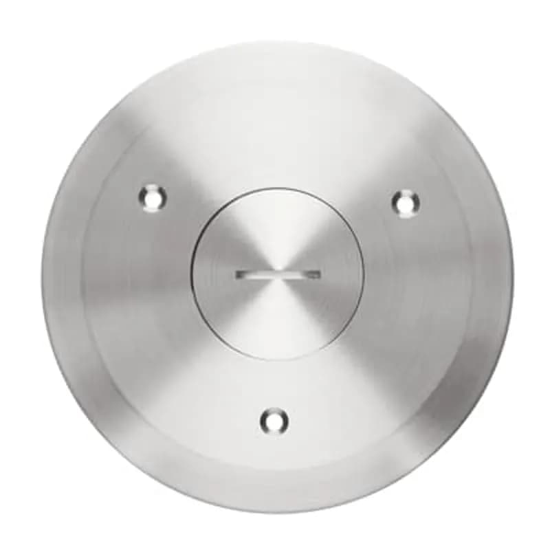 NPS Opening for Round Floor Box, Stainless Steel, For use with 1-1/4 Inch Outlet and Single Receptacle