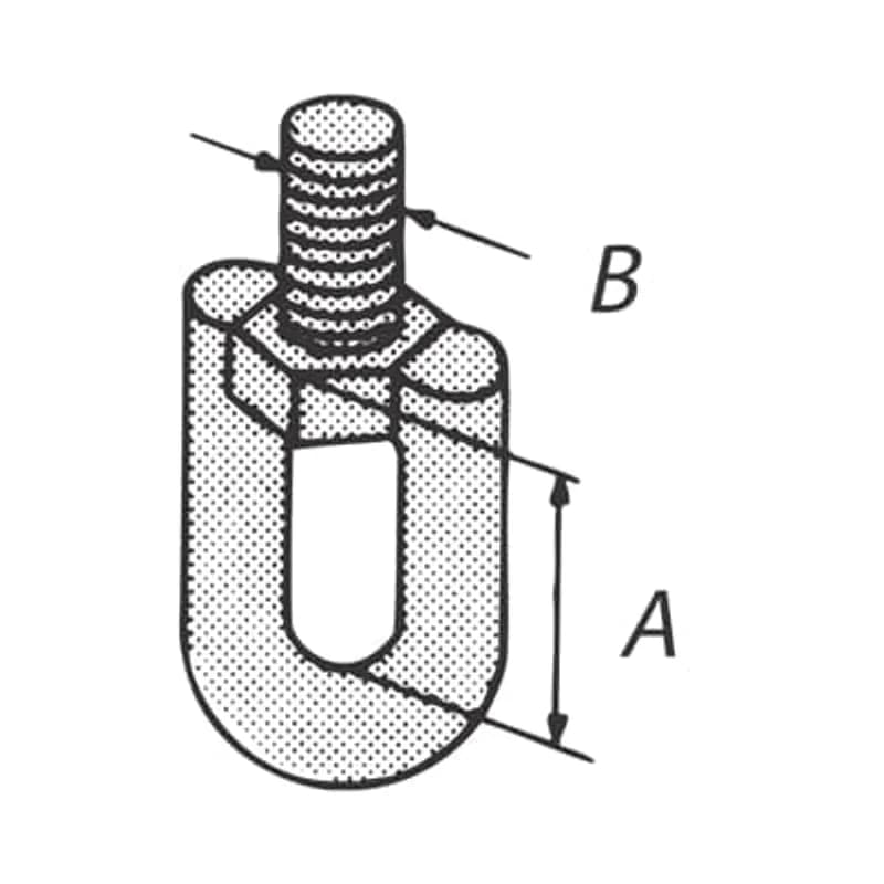 ABB - Installation Products E130 1/2 - Eye, Swivel, with Stud, Size 1/2 Inch, Opening Size 1-1/2 Inch, Steel