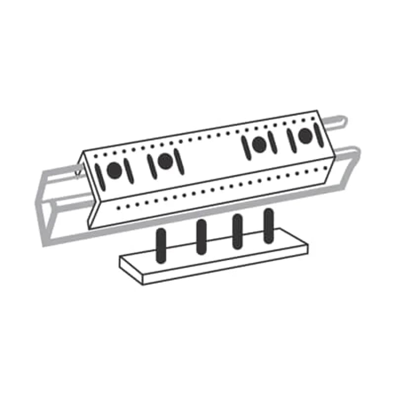 Steel Raceway Joiner with GoldGalv finish, reinforcing plate and nuts. For use with 'A' series channel.