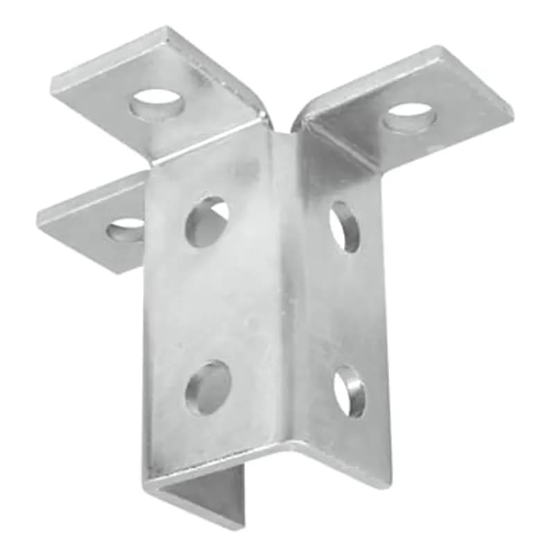ABB - Installation Products A218 EG - Fitting, Wing Shape, Totat Length 3-7/8 Inches, Total Width 5-7/8 Inches, Post Length 1-5/8 Inch, Post Width 1-21/32 Inch, Hole Diameter 1 Inch, Electro-Galvanized Steel