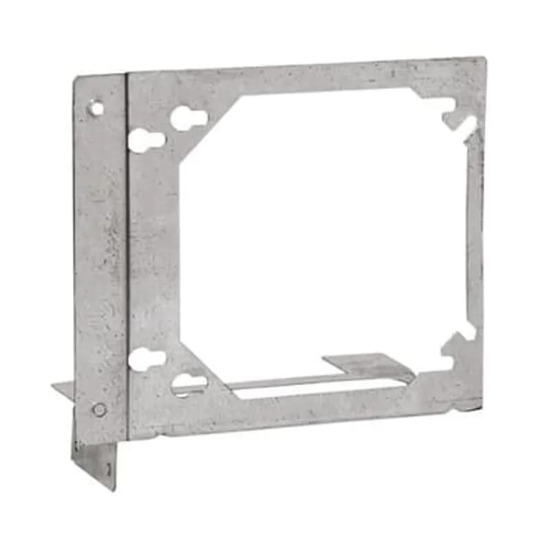 Mounting Bracket, Galvanized Finish, For 4 Inch and 4-11/16 Inch Outlet Boxes to 2-1/3 Inch, 3-5/8 Inch, 4 Inch, and 6 Inch Metal Studs