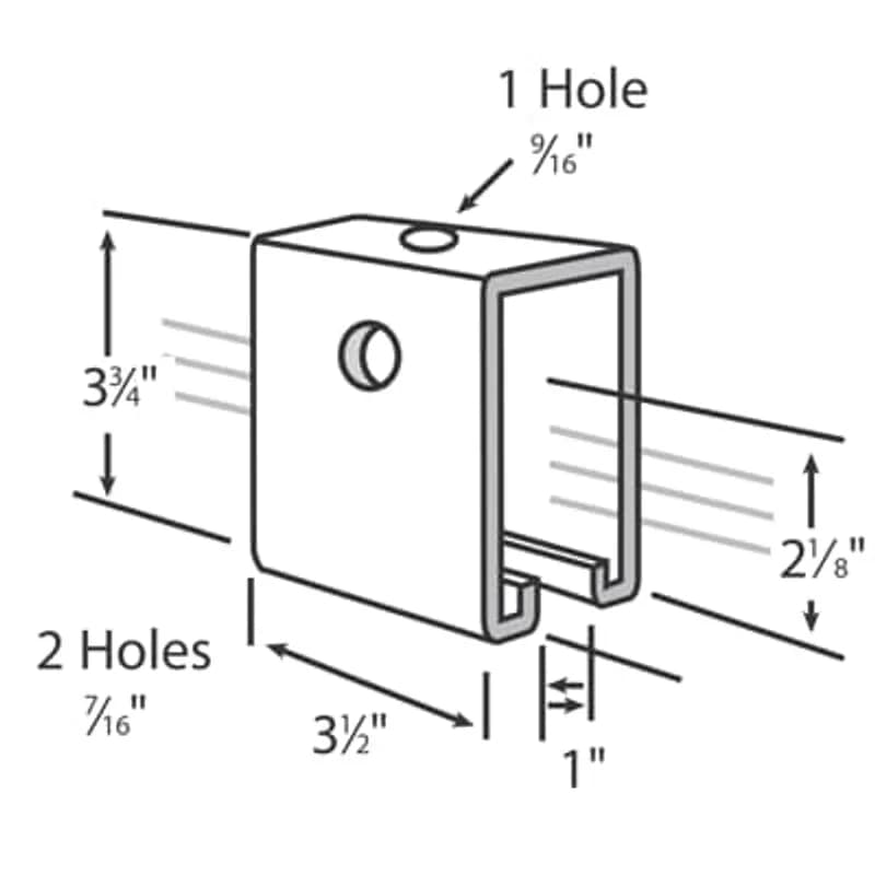 Steel Track Support with Hot-Dip Galvanized finish.