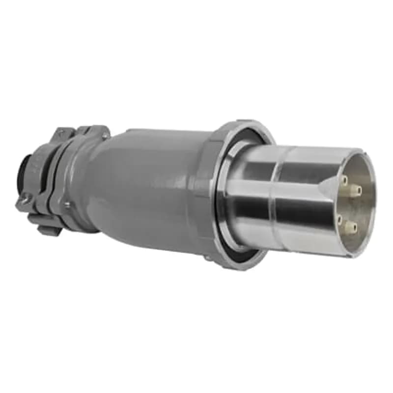 J-Line Plug Watertight/Weathertight With Screw Collar, 200 Amp, 3 Pole 4 Wire, with 2 Inch Bushing I.D.