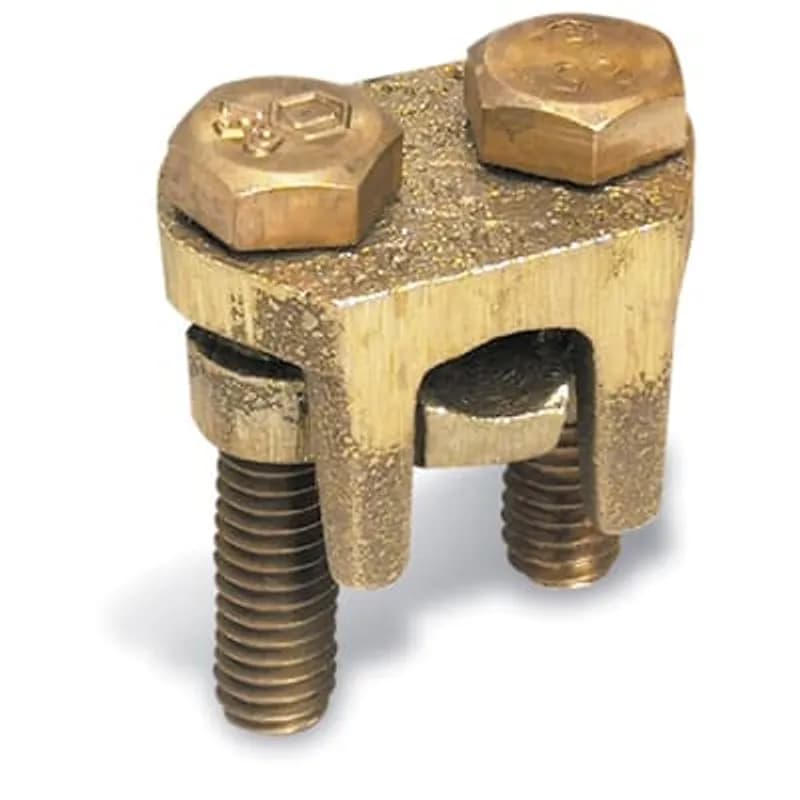 ABB - Installation Products 2B40X - Copper Type 2BX - One piece Two-Bolt Connector without spacer for Wire Range Main: 1/0 - 4/0 Str. Tap: 6 Sol. - 4/0 Str. , Bolt Size 9/16