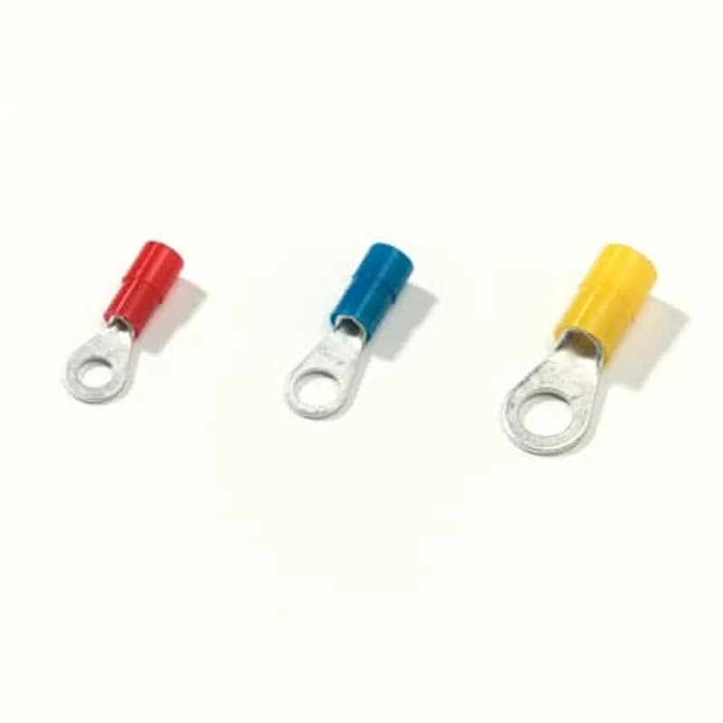 ABB - Installation Products KV10-38R-D - Vinyl Ring Terminal, Wire Range 12-10 AWG, Bolt Hole 3/8 Inch, Yellow