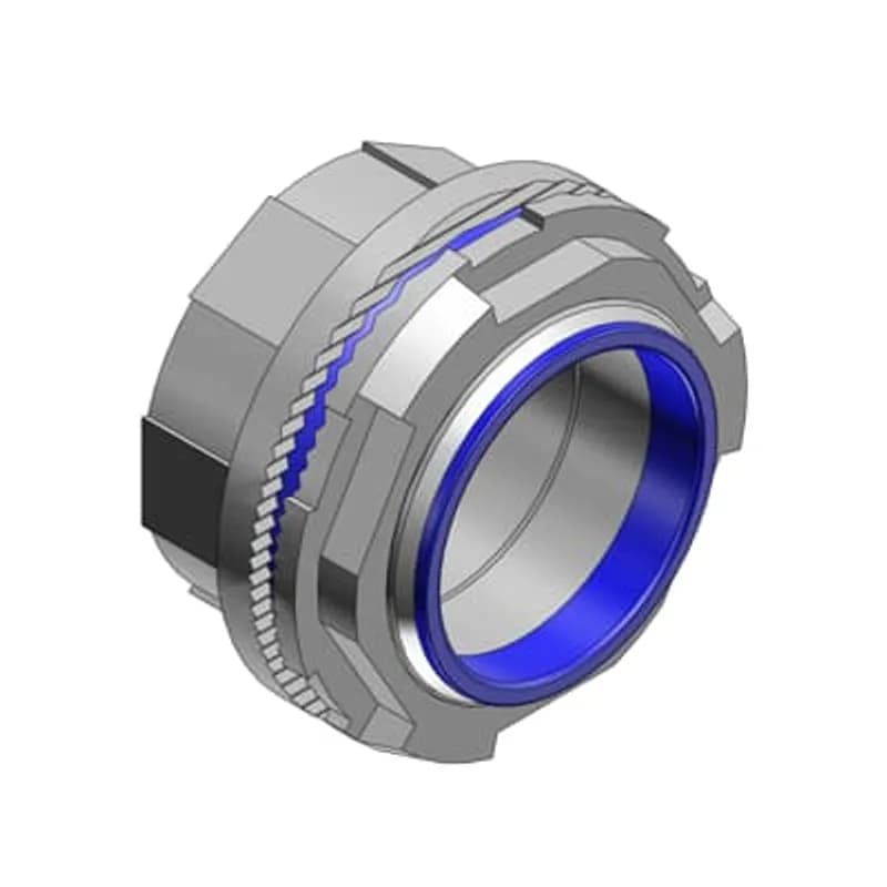 ABB - Installation Products H300CP - 3 Inch Zinc Hub Connector with Chrome Plating, Thermoplastic Insulating Throat, Sealing Ring Nitrile (BUNA-N) for Use with Rigid/IMC Conduit