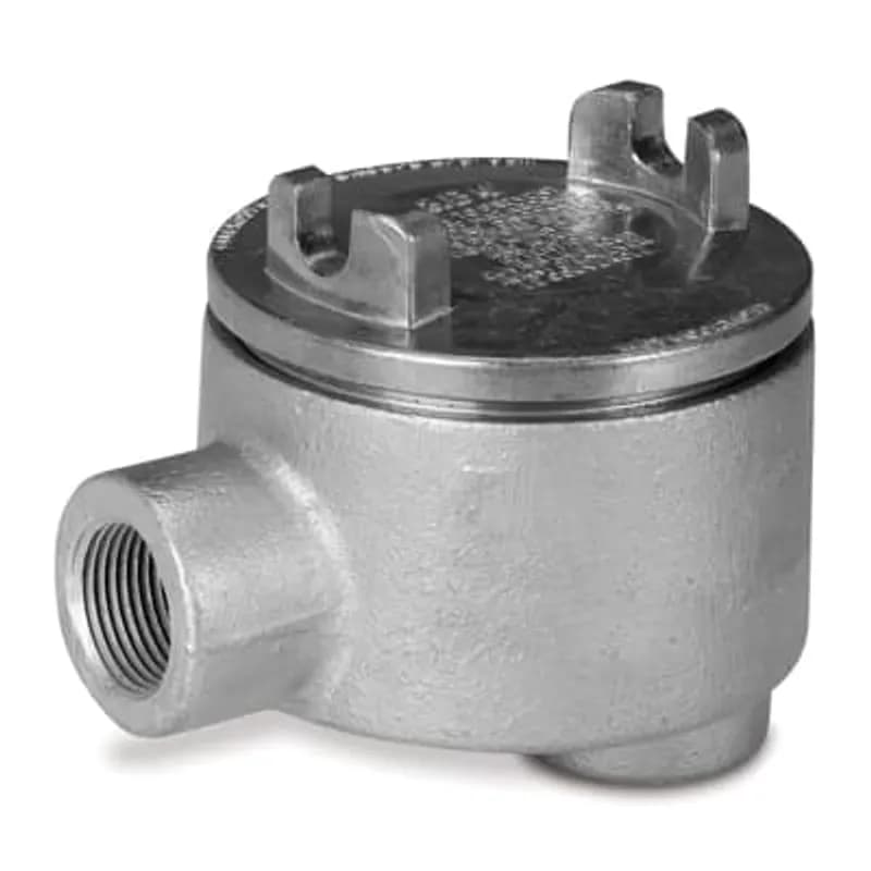 ABB - Installation Products GUAB26-TB - 3/4 Inch GUAB Hazardous Location Conduit Outlet Box with Cover, Box Ductile Iron Zinc Plated, Cover Die Cast Aluminum, 13.5 Cubic Inch