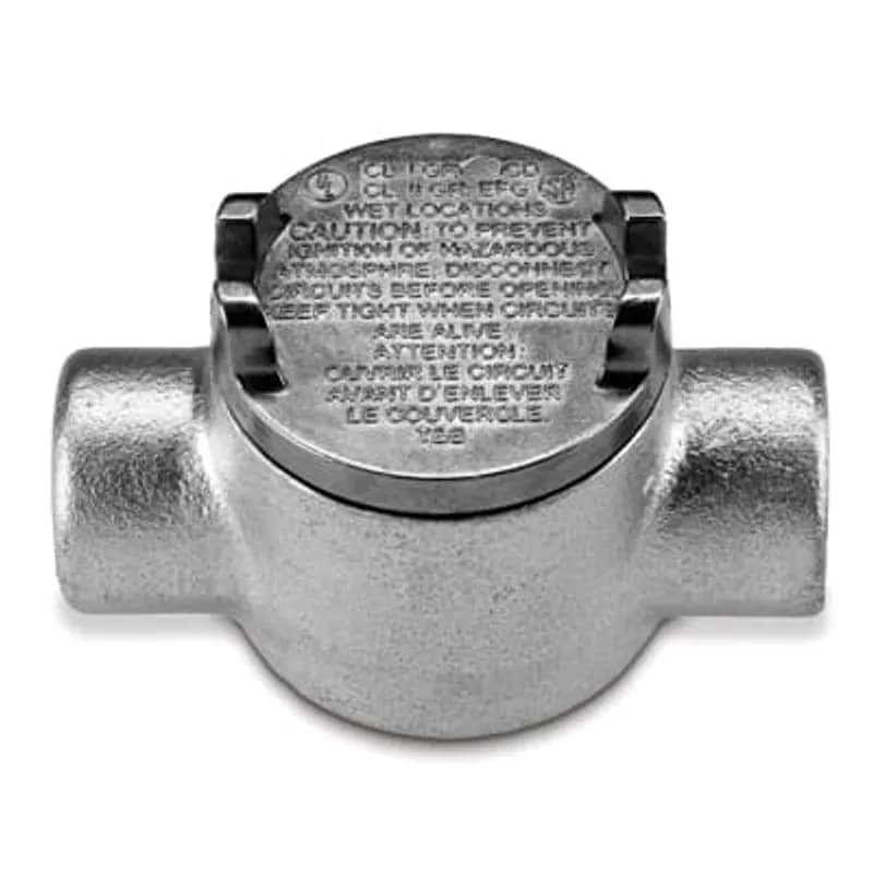 ABB - Installation Products GUAC36-TB - 1 Inch GUAC Hazardous Location Conduit Outlet Box, Box Ductile Iron Zinc Plated, Cover Die Cast Aluminum, 16.2 Cubic Inch