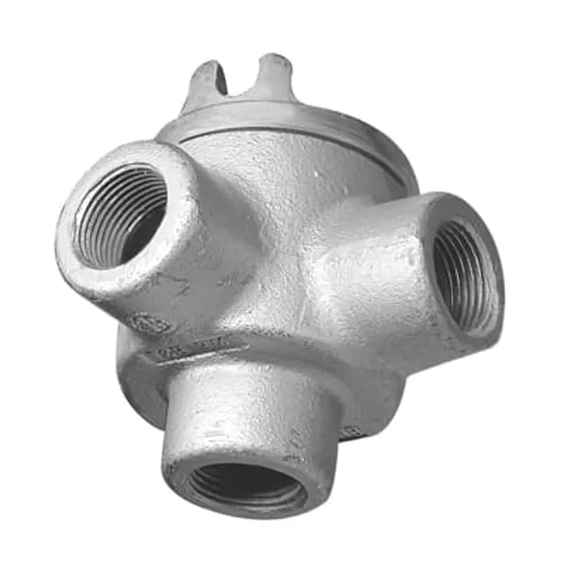 ABB - Installation Products GUAM26-TB - 3/4 Inch GUAM Hazardous Location Conduit Outlet Box, Box Ductile Iron Zinc Plated, Cover Die Cast Aluminum, 12.5 Cubic Inch