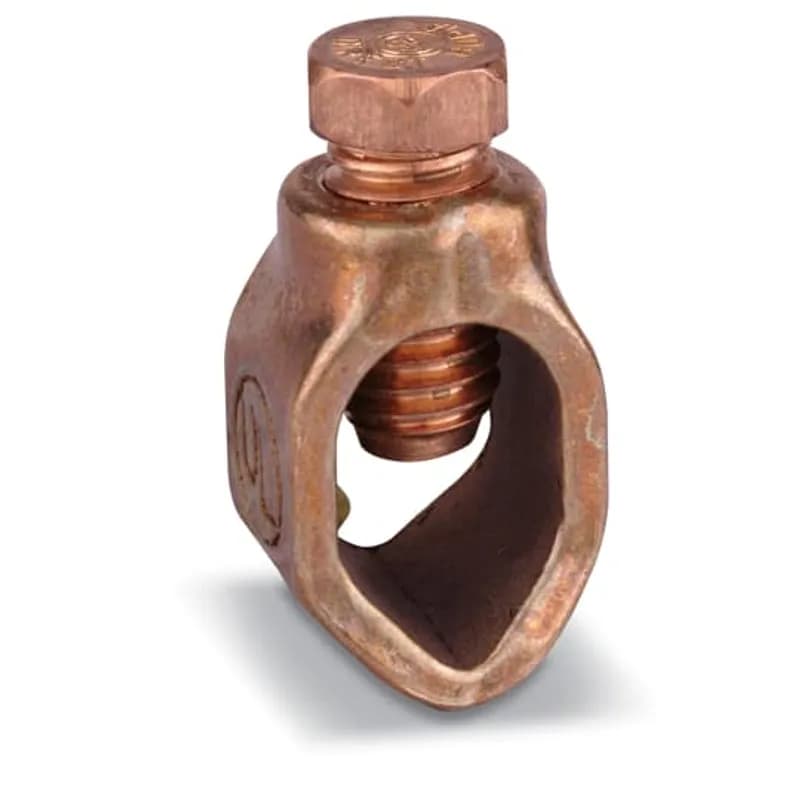 ABB - Installation Products JAB58HP - Hex Head Screw Ground Rod Clamp - Rod 5/8 inch, Wire Range 1/0 Stranded - 8 Solid, Tin Plated