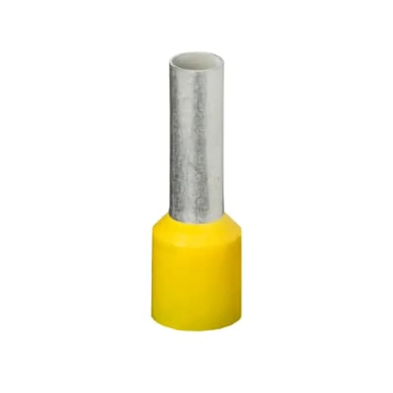ABB - Installation Products F2048 - Polypropylene-Insulated Ferrule, Total Length 1.220 Inches/31mm, Pin Length .708 Inches/18mm, Pin Diameter .295 Inches/7.5mm, Base Diameter .433 Inches/11mm, Wire Range 4 AWG/25.00mm2, Color Yellow, Copper, Tin Plated