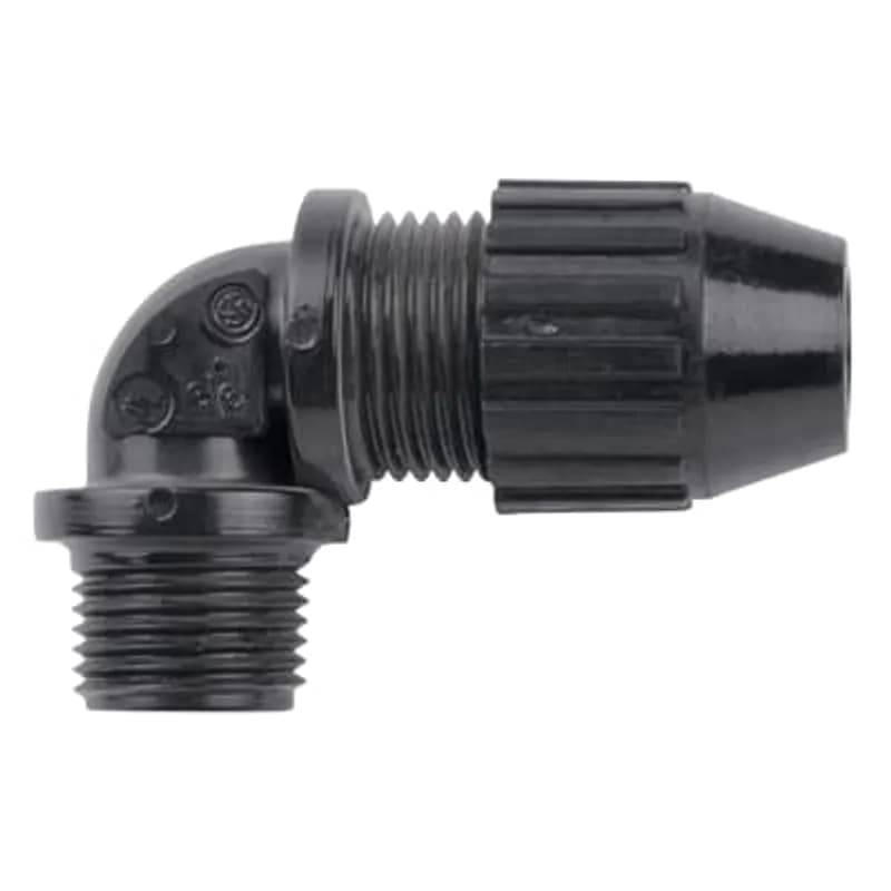 ABB - Installation Products 2686 - Liquidtight Cord Connector, 1 Inch, 90 Degree Bend, Cord Range 0.770 to 0.895 Inch, Meets Coast Guard CG293, Nylon, Black