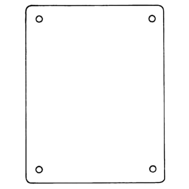 PVC back panel, 14.75 Inches x 12.88 Inches