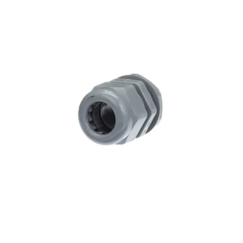 Cord Grip with NPT Threads, Locknut Included, NPT Thread Size 3/4 Inch, Cable Range 0.450 Inch/11.4mm to 0.709 Inch/18.0mm, Hole Clearance 1.068 Inch/27.1mm, Thread Length 0.63 Inch/16.0mm, IP68 Rating, Nylon, Gray