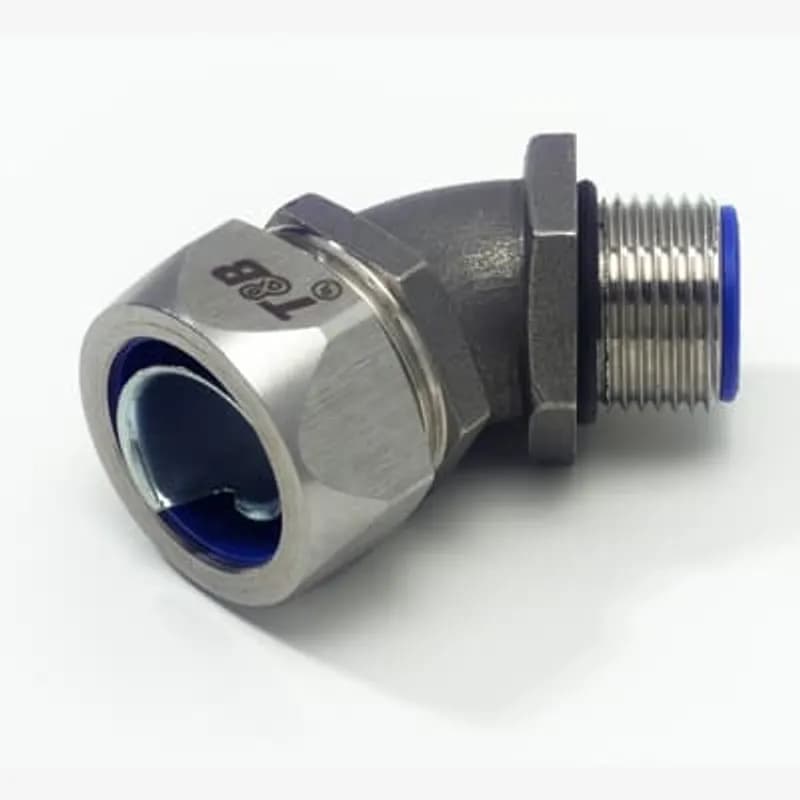 ABB - Installation Products 5341SST - 3/8 Inch 45 Degree Stainless Steel Liquidtight Connector