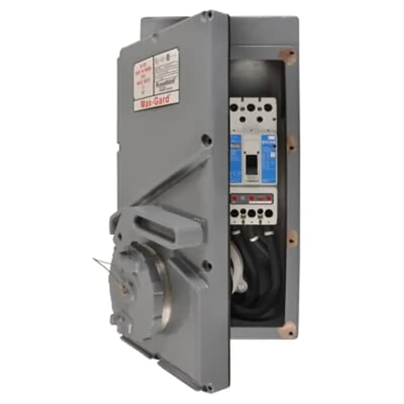 ABB - Installation Products DBRS120710000 - Screw Cap Interlocking Circuit Breaker Receptacle, Amperage 100A, Voltage 250V, 2 Poles 3 Wire, Breaker Trip Rating 100A