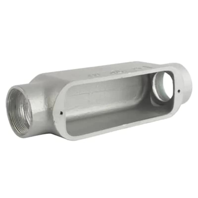 ABB - Installation Products C300M - Series 35 Thru-Feed, 3 Inch Conduit Body, Body Material Malleable Iron, Finish Zinc Plating with an Aluminum, Acrylic Coating for Use with Rigid/IMC Conduit