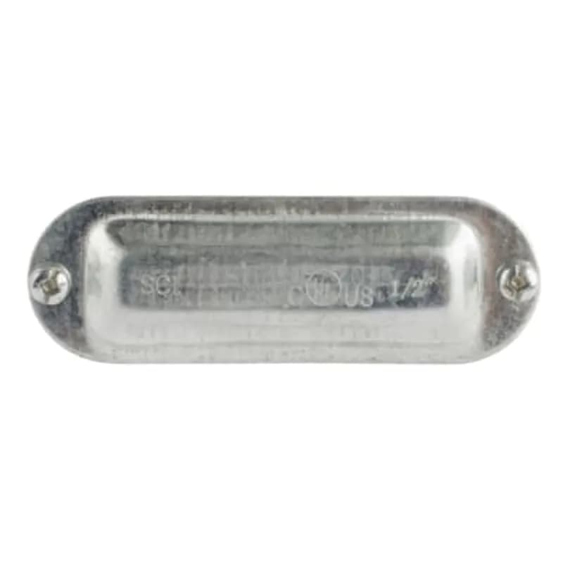 ABB - Installation Products K50S - Series 35 1/2 Inch Conduit Body Cover, Stamped Steel Zinc Plated, Supplied with Stainless Steel Stamped Steel Screws, Raised Dome Cover Affords Additional Wiring Room