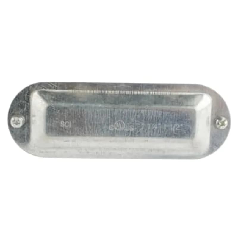 ABB - Installation Products K125S - Series 35 1-1/4-1-1/2 Inch Conduit Body Cover, Stamped Steel Zinc Plated, Supplied with Stainless Steel Stamped Steel Screws, Raised Dome Cover Affords Additional Wiring Room