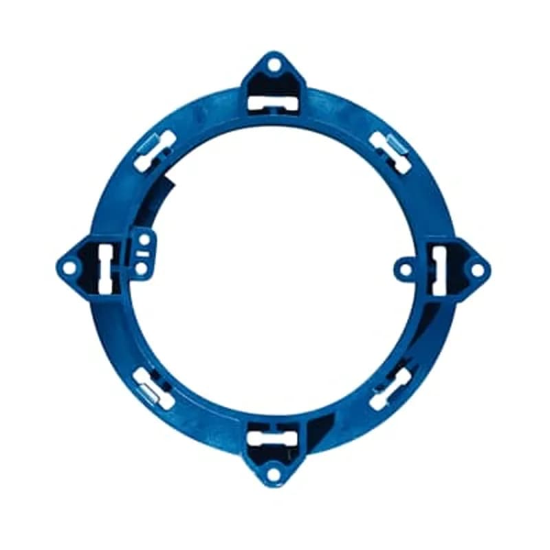 Non-metallic base ring. Without Ground Lug. Listed for use with ceiling fans up to 35 punds and for fixture support up to 50 pounds.