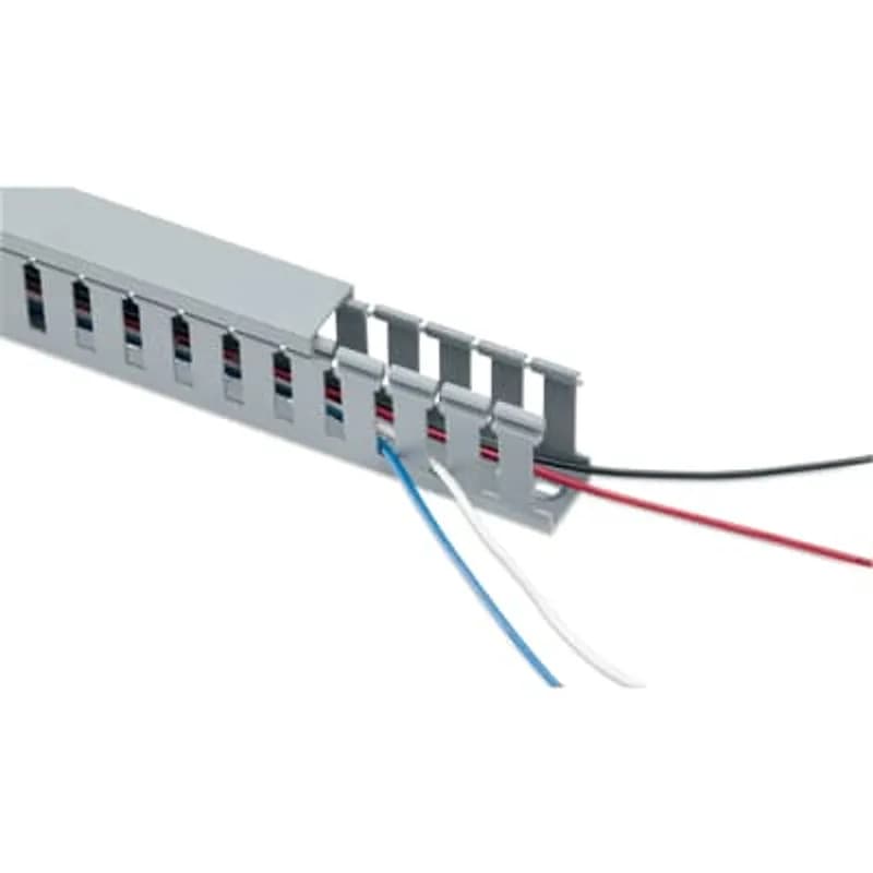 Wiring Duct Wide Slot 1-1/2 Inch X 1-1/2 Inch Rigid PVC White