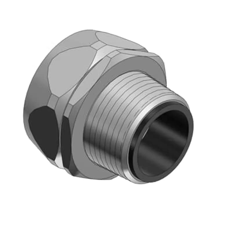 ABB - Installation Products 5335SSTHT - 1-1/4 Inch Stainless Steel Straight Insulated Liquidtight High Temperature Connector, Sealing Ring and Insulator to high Temperature Rated Thermoplastic.