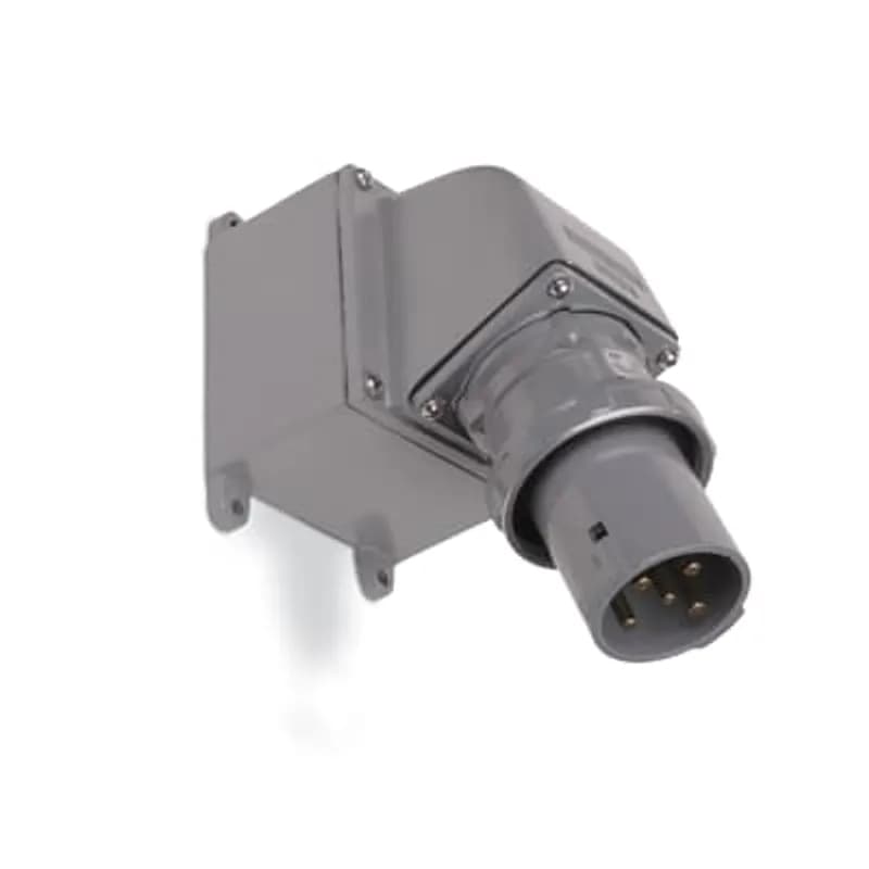 ABB - Installation Products DS6407MRAB0 - Angle Adapter and Junction Box Plug Assembly with Screw Cap - Rating 60A, 3 Pole 4 Wire, 250V
