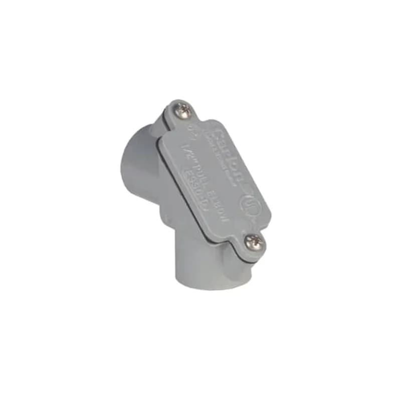 ABB - Installation Products E990DR-CAR - Access Pull Elbow, Size 1/2 Inch, Width 2.187 Inches, Material PVC, Color Gray, For use with Schedule 40 and 80 Conduit, Pack of 25