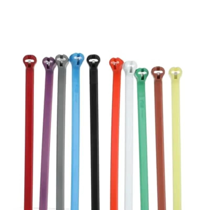 ABB - Installation Products TY525M-CLRS - High Performance Cable Tie, Multiple Color Pack (Nylon 6.6) for Temperatures up to 85 Degrees Celsius (185 F) for Indoor Applications, Length of 183mm (7.2 Inches), Width of 4.8mm (0.19 Inch), Tensile Strength Rating of 222 Newtons (50 Pounds), 100 Pack of 10 (Each) Standard Colors