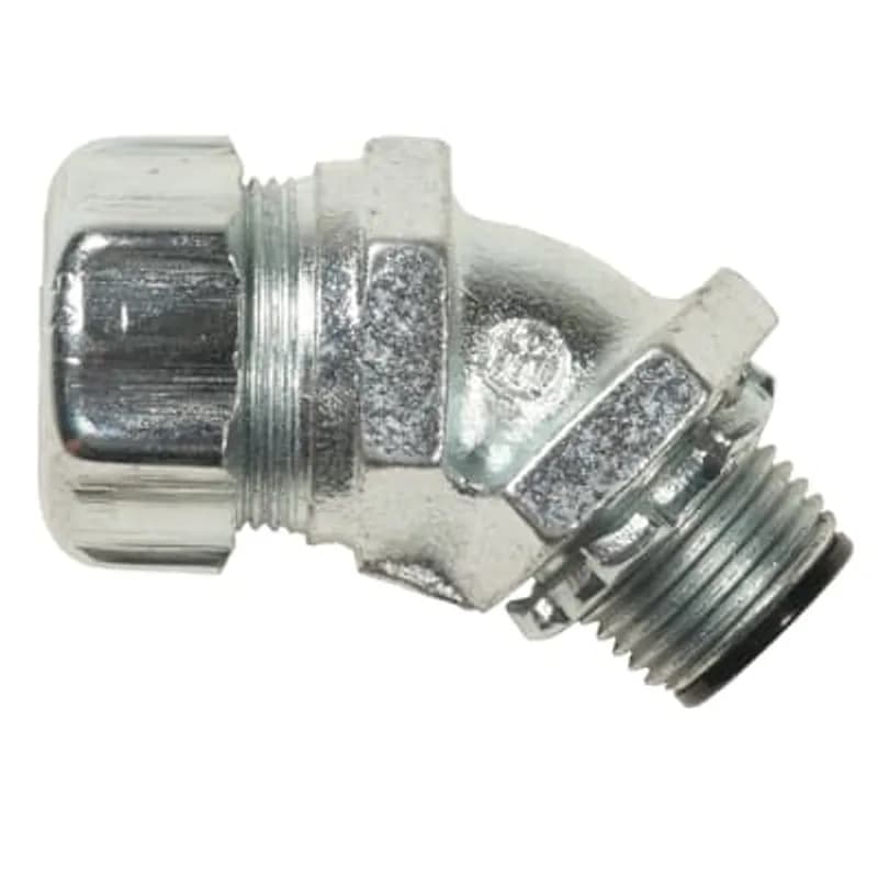 ABB - Installation Products 5342-HT - 1/2 Inch 45 Degree Malleable Iron Insulated Liquidtight High Temperature Connector