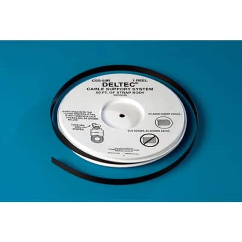 ABB - Installation Products CSS-5000R - Deltec Cable Tie Without Double-Locking Head, Black Acetal for Temperatures up to 105 Degrees Celsius (221 F), Weather and Ultraviolet Resistant, Length of 1524m (5000 Foot) Reel, Width of 12.7mm (0.5 Inch), Thickness of 1.52mm (0.06 Inch), Tensile Strength Rating of 1112 Newtons (250 Pounds), Can Be Cut to Any Desired Length, Special Pack