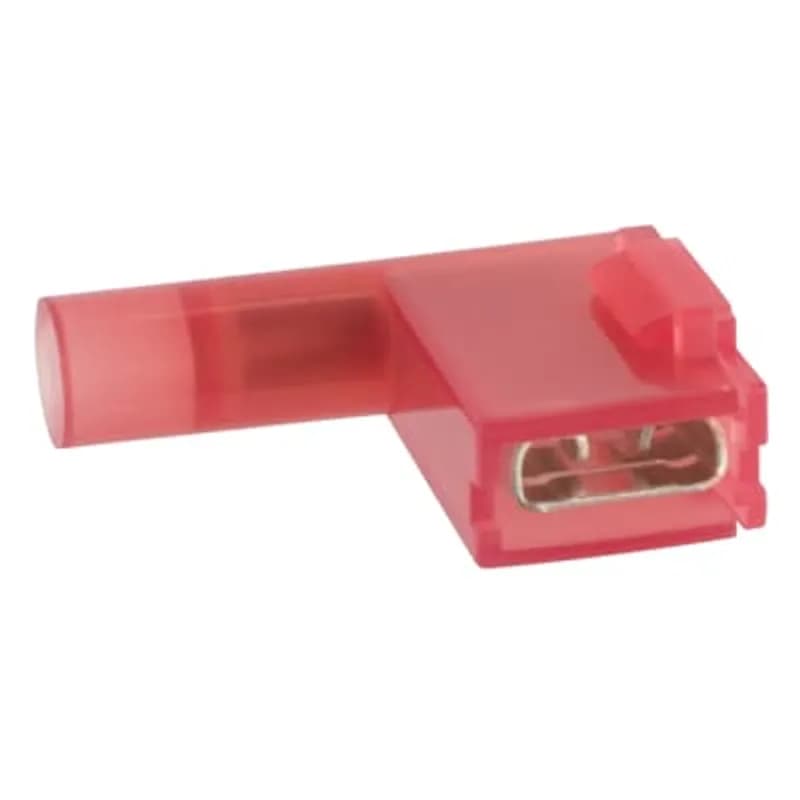 ABB - Installation Products KNF18-250BFD-D - Insulated Nylon Female Barrel Flag Disconnects for Wire Range 22-18 , Tab Size .250x.032, Red