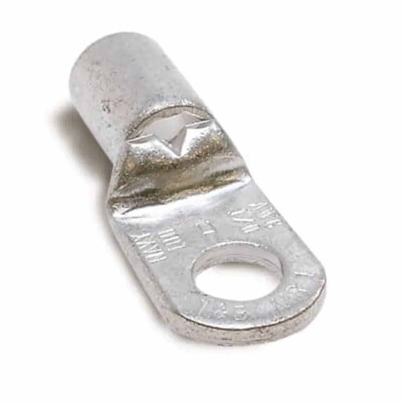 ABB - Installation Products K12-12R-M - Non-Insulated Large Ring Terminal for Wire Range 14-12 AWG Stud Size 1/2, Metallic
