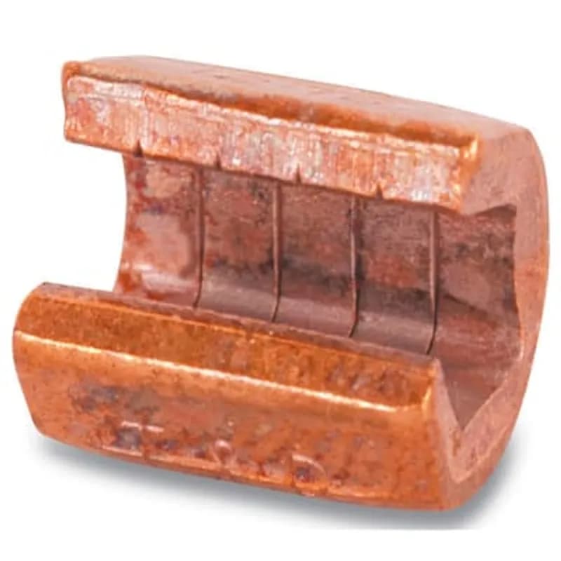 Copper C-Tap, 600V, Wire Range-Main: 10-8, Branch 10-12, Length 9/16 Inch, Height 7/16, Inch, Tin Plated, Die Code 24, Die Color Code Blue