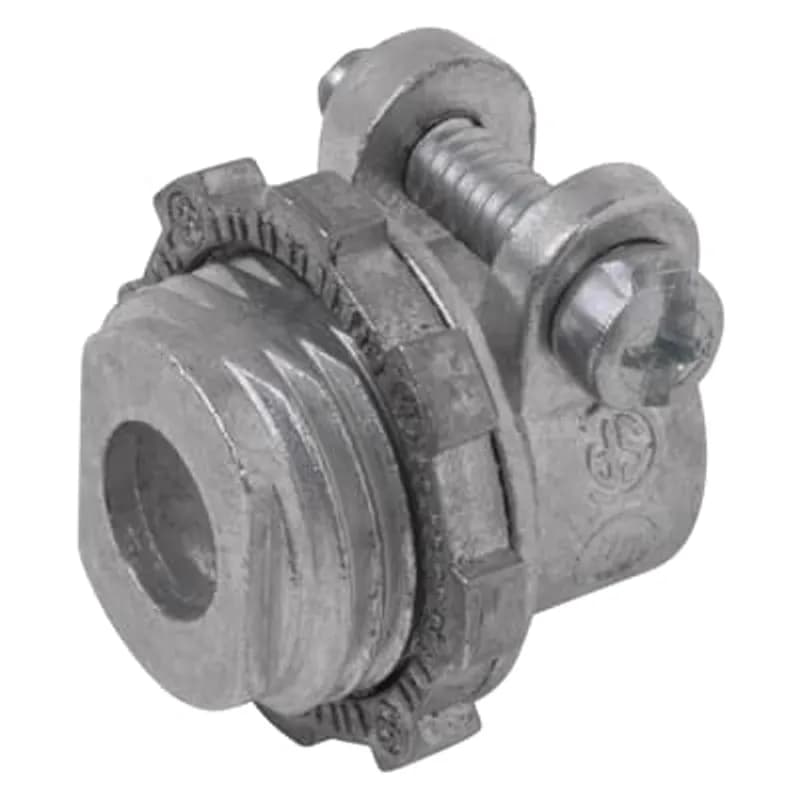 ABB - Installation Products XC272-1 - Connector, Straight Squeeze-Type, Size 3/4 Inch, Clamping Range 0.88 Inch - 1.10 Inch, Length 1.59 Inch, Die Cast Zinc, Sold by Each