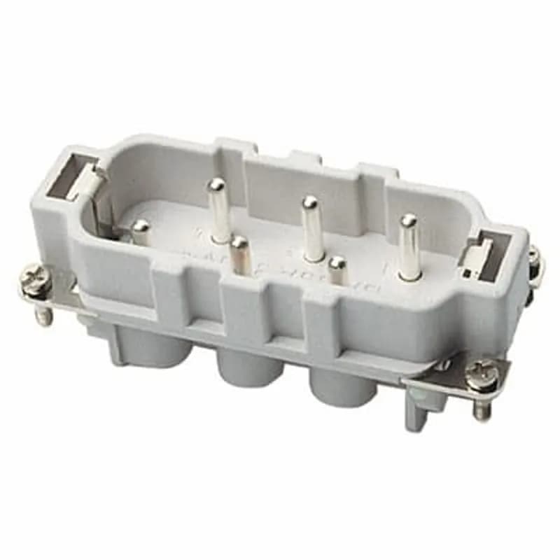 Male screw terminal insert. For use with C series, 6 contacts with ground (1-6).