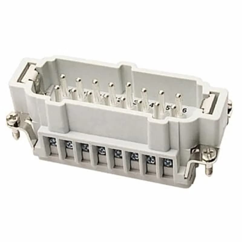 Male screw terminal insert. For use with T series 6 contacts with ground.
