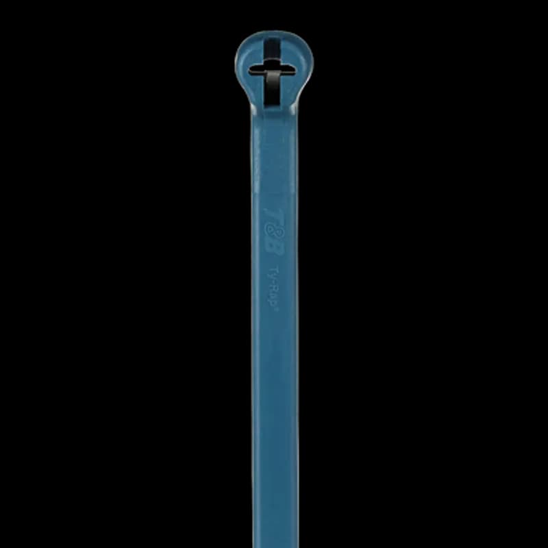 ABB - Installation Products TY523M-NDT - Antimicrobial Detectable Cable Tie, Dark Blue Polyamide (Nylon 6.6) for Temperatures up to 85 Degrees Celsius (185 F) for Indoor Applications, Length of 92mm (3.6 Inches), Width of 2.3mm (0.09 Inch), Thickness of 0.9mm (0.035 Inch), Maximum Bundle Diameter 16mm (0.63 Inch), Tensile Strength Rating of 50 Newtons (11 Pounds)