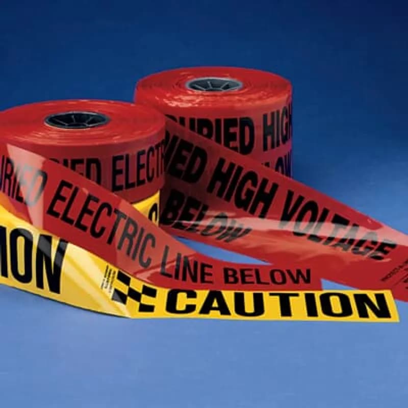 Buried Utility Tape, Red, Legend HIGH VOLTAGE LINE, 3 inch width, 1000 Feet