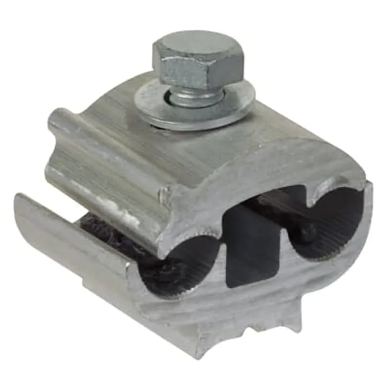 ABB - Installation Products PAE4141-9-B3 - Parallel Groove Clamp, pre-filled with Contax inhibitor, Galvanized Steel Hardware, Conductor Range Main 4/0 ACSR - 2 Sol 4 - 6 AR, TAP 4/0 ACSR - 2 SOL 4 - 6 AR