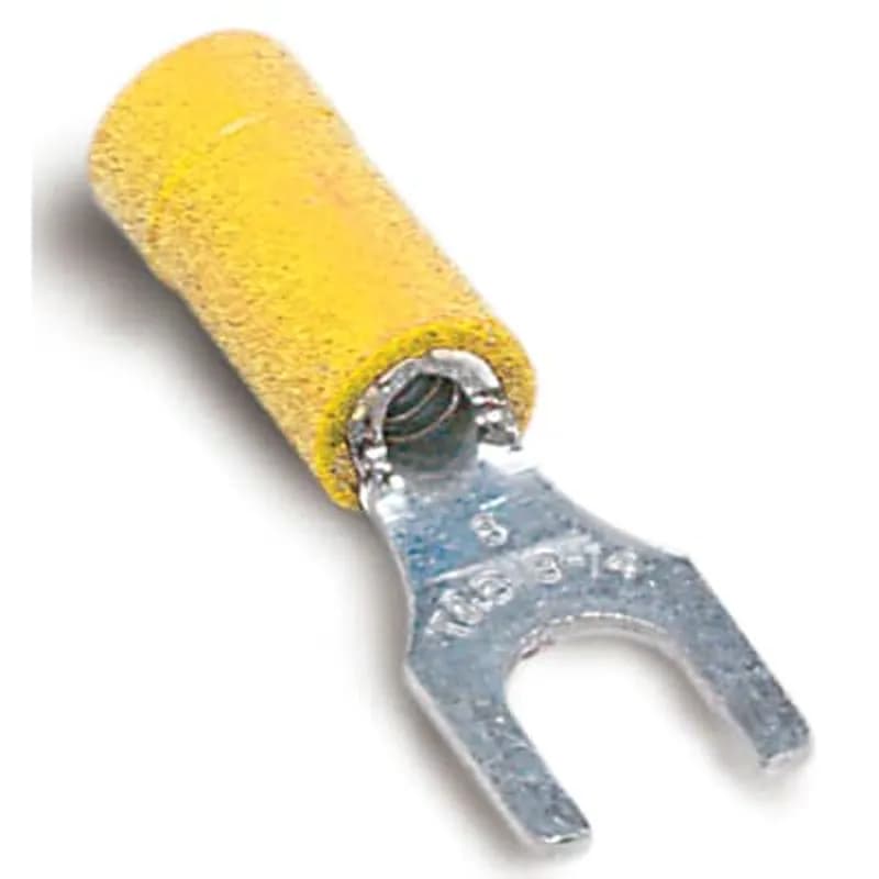 ABB - Installation Products KV10-10F-D - Insulated Vinyl Fork Terminal for Wire Range 12-10 Stud Size #10 , Yellow