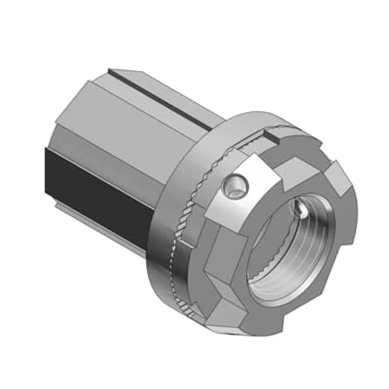 ABB - Installation Products H075TBH - 3/4 Inch Zinc Thru Bulkhead Hub for Use with Rigid/IMC Conduit