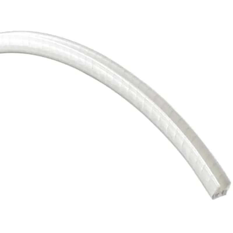 Extruded Grommeting, Flame Retardant White Polyethylene, Height of 5.08mm (0.20 Inches), Width of 4.32mm (0.17 Inches), Thickness 1.32mm (0.05 Inches), Maximum Panel Thickness of 1.57mm (0.06 Inches), 30.48m (100 Foot) Reel