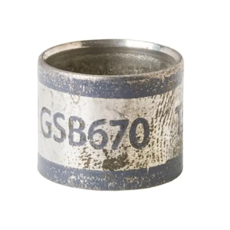 ABB - Installation Products GSB670 - Two Piece Inner Sleeve Connector for Round Range, Length 11.2mm, Inner Diameter 17.02mm, Outer Diameter 19.05mm, Color Silver, Copper Alloy