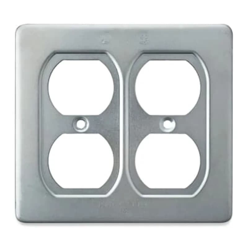 ABB - Installation Products S232-TB - 2 Gang Device Box Cover, Sheet Steel, 2 Dual Receptacles