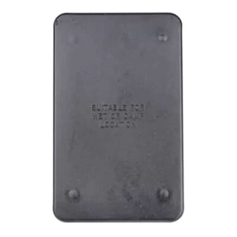 One-Gang Blank Weatherproof Cover with Gasket, Color Brown, Material Phenolic, Mounting Means Stainless Steel Screws
