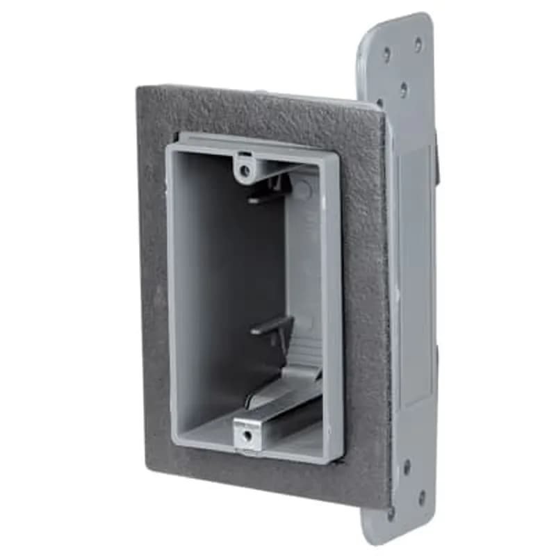 ABB - Installation Products F-WSW - One-Gang Airtight Device Box, Volume 18 Cubic Inches, Length 3-3/4 Inches, Width 2-1/4 Inches, Depth 2-3/4 Inches, Color Gray, Material Non-Metallic, Cable Entries 4